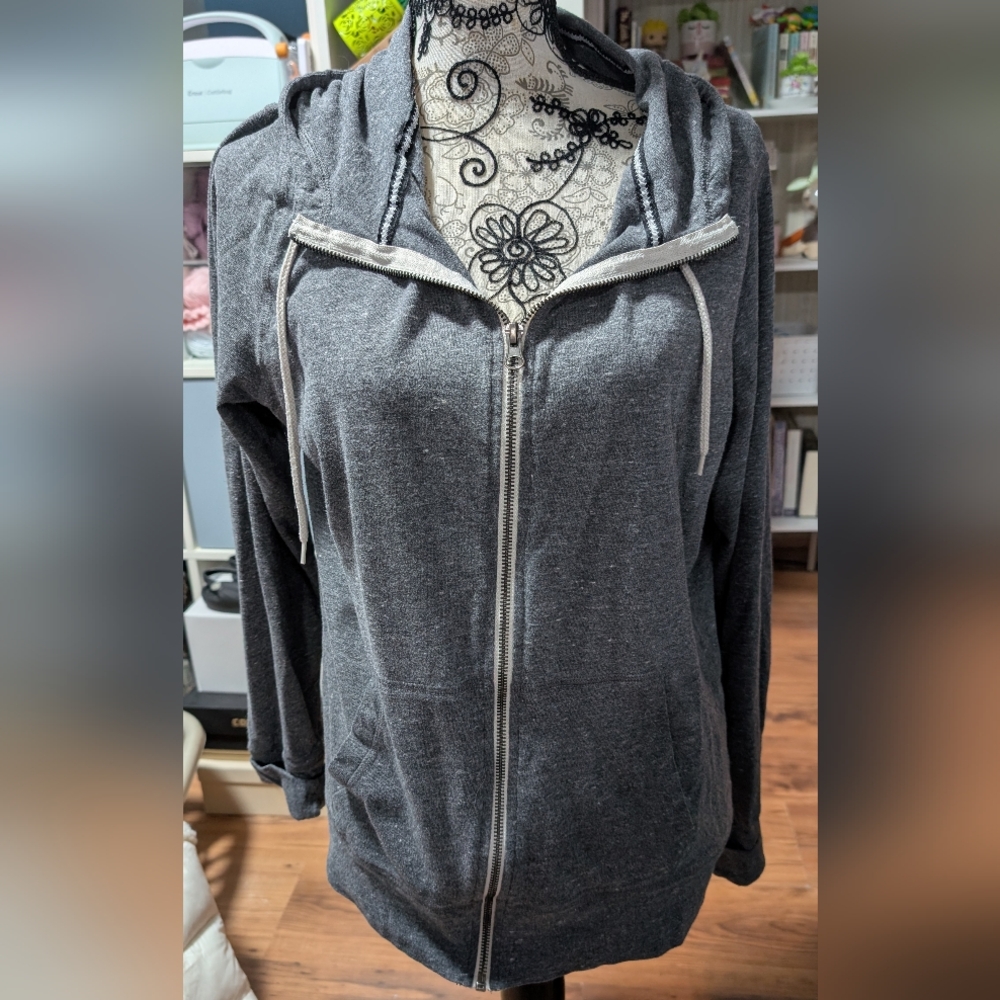 Danskin Now Charcoal Zip-Up Hoodie